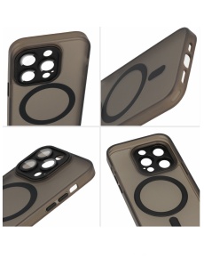 Бял калъф Mag Safe с предпазно стъкло на камерите за IPHONE 14 Pro Max със защита от удари и надрасквания