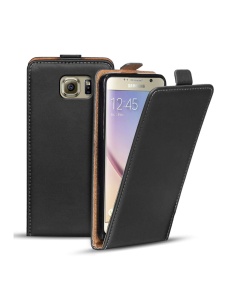 Вертикален Черен Калъф Flipp за Samsung S6