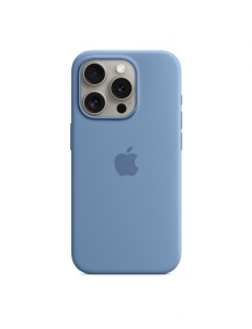 Елегантен Оригинален Калъф за iPhone 15 Pro Небесно синьо