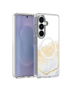Елегантен "Epoxy Mag Case" гръб в бяло за Samsung Galaxy S26