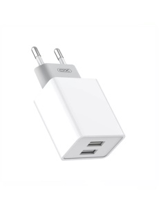 Зарядно устройство 220V XO L65 12W 2xUSB A Micro кабел за бърз пренос на данни