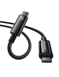 Кабел Baseus Tungsten USB C към USB C 240W 1 m черен