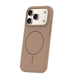 Кафяв Мек Силиконов Гръб Silicone Thin Mag за iPhone 17 Pro
