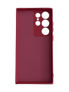 Нежен червен гръб Poly с велур отвътре за Samsung S23 Ultra