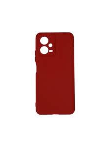 Нежен червен калъф Poly с велур отвътре за Xiaomi Redmi Note 12 5G