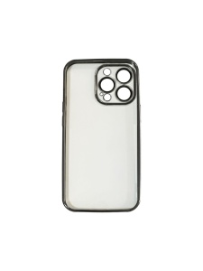 Прозрачен кейс JOYROOM със стъклено покритие на камерата и сива рамка за IPHONE 12 Pro Max