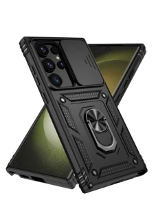 Противоударен черен калъф Camera Cover за Samsung S24 Ultra