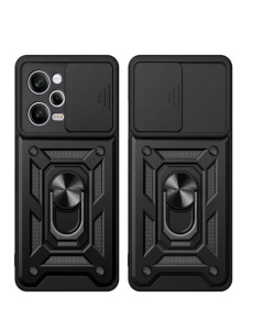 Противоударен черен калъф Camera Cover за Xiaomi Redmi Note 12 5G със защита от удари и надрасквания