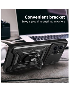 Противоударен черен гръб Zore Camera Cover за Xiaomi Redmi Note 12 4G