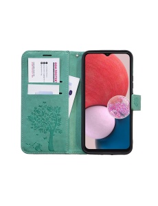 Светло зелен калъф тип тефтер Mezzo BOOK за Samsung A13 5G с функция стойка за видео