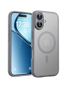 Сив Mag Safe с предпазно стъкло на камерата за iPhone 17