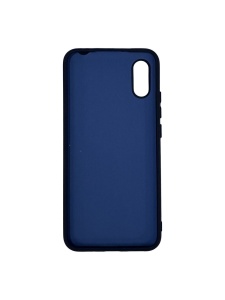 Тъмно син силиконов гръб Poly с велур отвътре за Xiaomi Redmi 9A