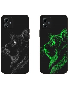 Флуоресцентен силиконов светещ в тъмното висококачествен гръб ЛУКСОС за Motorola MOTO G54
