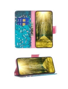 Цветен кожен калъф тип тефтер за телефон Fancy Picture за Samsung Galaxy A36 с място за карти и банкноти