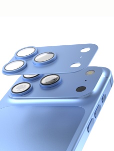 Цялостен протектор за камера в син цвят на iPhone 18 Pro
