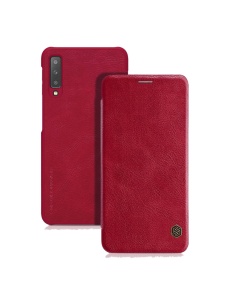 Червен Кожен Калъф G Case за Samsung A7 2018