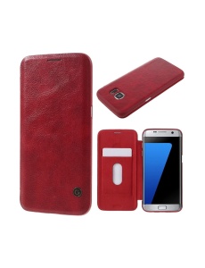 Червен Кожен Калъф G Case за Samsung S7 Edge