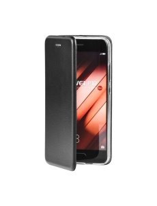 Черен калъф тип тефтер за телефон MP Forcell за Samsung A6 2018 с функция стойка за видео