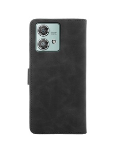 Черен калъф тип тефтер за телефон Smart Velvet за Moto Edge 40 Neo