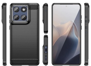 Черен калъф Toptel Carbon за Moto Edge 60 Moto Edge 60 Fusion