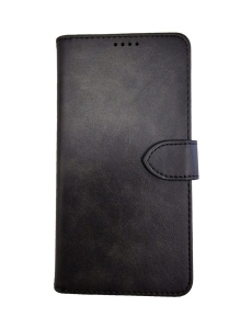Черен кожен калъф тип тефтер за телефон Fancy 2 за TCL 305 306 30SE