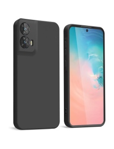 Черен силиконов гръб POLY за Moto G85