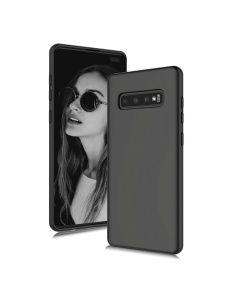 Черен Силиконов Гръб POLY за Samsung S10