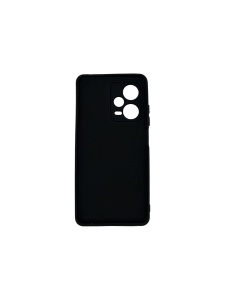 Черен силиконов гръб Poly с велур отвътре за Xiaomi Redmi Note 12 Pro