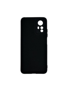 Черен силиконов гръб Poly с велур отвътре за Xiaomi Redmi Note 12S 4G