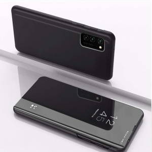 Черен Тефтер Clear View за Samsung A21s за защита на дисплея и гърба