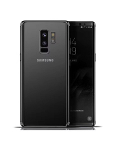 Electroplate Corner силиконов гръб с черен кант за Samsung S9 Plus