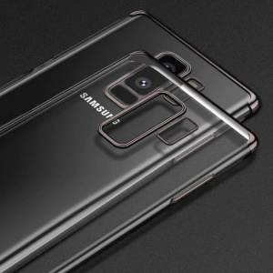 Electroplate Corner силиконов гръб с черен кант за Samsung S9 Plus със защита от удари и надрасквания
