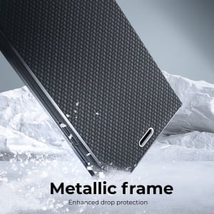 Kалъф тефтер черен CARBON WITH FRAME за Samsung A15 - Img 3