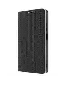 Kалъф тефтер черен CARBON WITH FRAME за Xiaomi Redmi 12