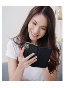 Kалъф тефтер черен KARE за Huawei Nova Y70 с място за карти и банкноти