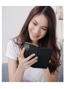 Kалъф тефтер черен KARE за Samsung Galaxy S25 Ultra за защита на дисплея и гърба