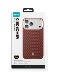Kevlar Benks Case MagSafe за iPhone 17 Pro Max orange с тънък профил и лек дизайн
