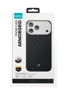 Kevlar Benks Case MagSafe with silicone за iPhone 17 Pro black