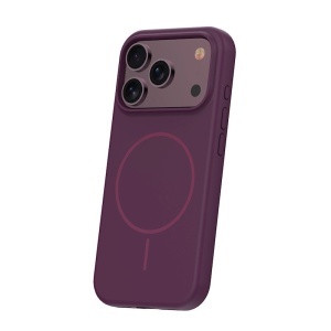 Silicone Thin Mag case за iPhone 18 Pro, dark cherry - Img 2