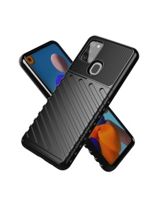 Висококачествен черен калъф Thunder за Samsung A21s