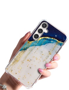 Елегантен ВИСОКОКАЧЕСТВЕН силиконов гръб Gold Glam за Samsung A15