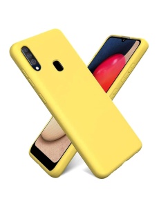 Жълт силиконов гръб POLY за Samsung A20s