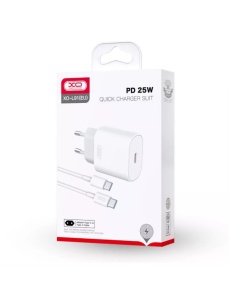 Зарядно у во XO L91 25W с един изход USB C кабел Type C Type C със здрава оплетка