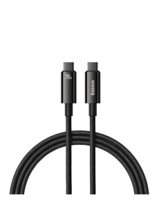 Кабел Baseus Tungsten USB C към USB C 240W 1 m черен за бърз пренос на данни