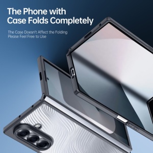 Калъф Dux Ducis Черен за Samsung Galaxy Z Fold 7 със защита от удари и надрасквания