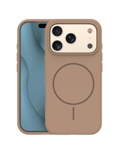 Кафяв Мек Силиконов Гръб Silicone Thin Mag за iPhone 17 Pro Max