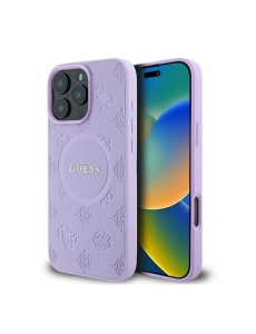 Оригинален лилав калъф MagSafe Guess за IPHONE 16 Pro