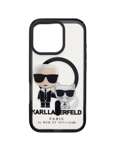 Прозрачен Силиконов Гръб Karl Lagerfeld с MagSafe за iPhone 16 Pro
