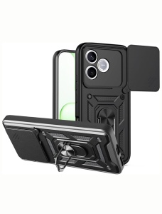 Противоударен черен калъф Camera Cover за Honor 600 Lite