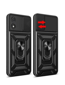 Противоударен черен калъф Camera Cover за Motorola Moto E13 със защита от удари и надрасквания